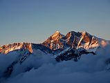 12 20 Nuptse, Everest, Lhotse South Face, Lhotse, Lhotse Middle, Lhotse Shar From Mera High Camp At Sunset Nuptse, Everest Southwest and Southeast faces, Lhotse, Lhotse Middle and Lhotse Shar close up from Mera High Camp (5770m) at sunset.